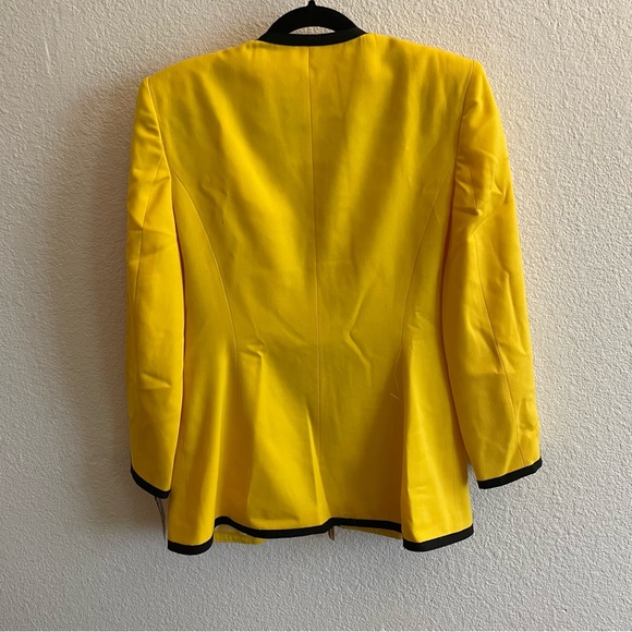 NWT Vintage Premier Collection Canary Yellow & Black Classic Suit Jacket & Pants - Picture 9 of 16